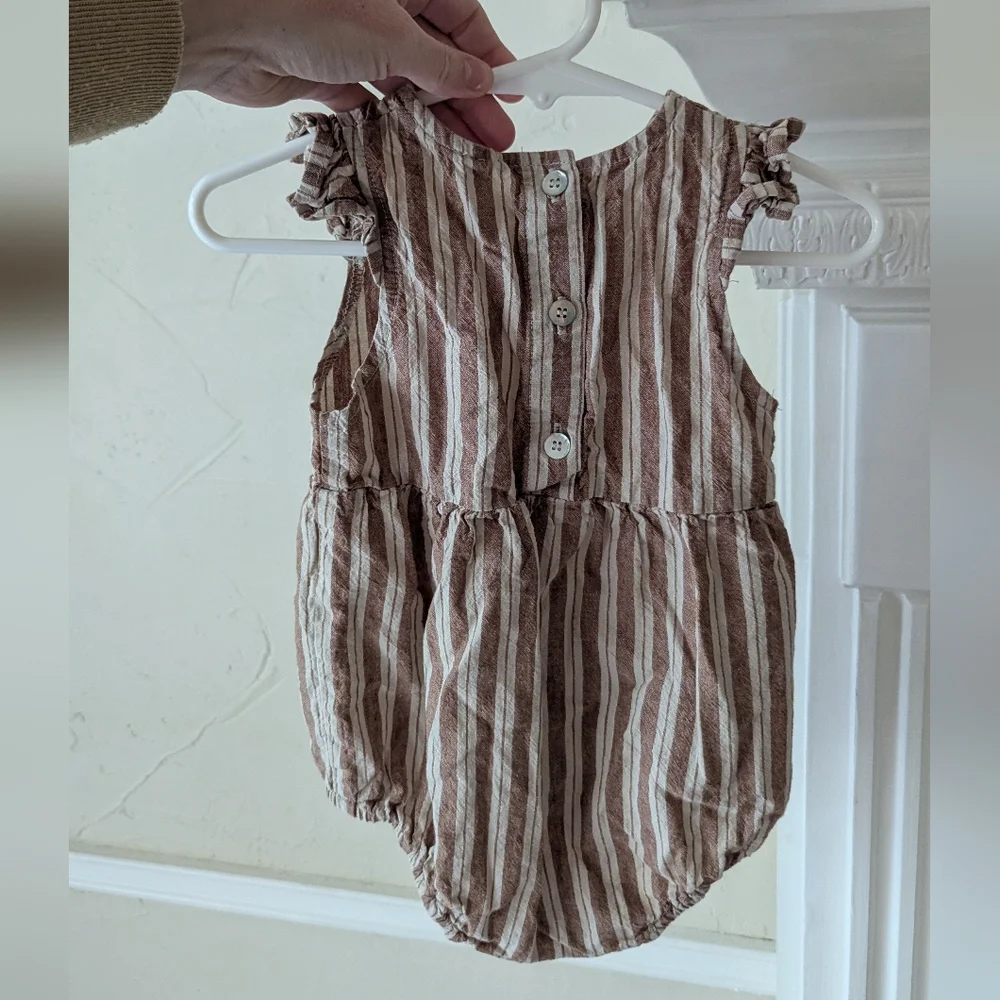 Rylee & Cru | Amelia Romper - Stone Stripe
